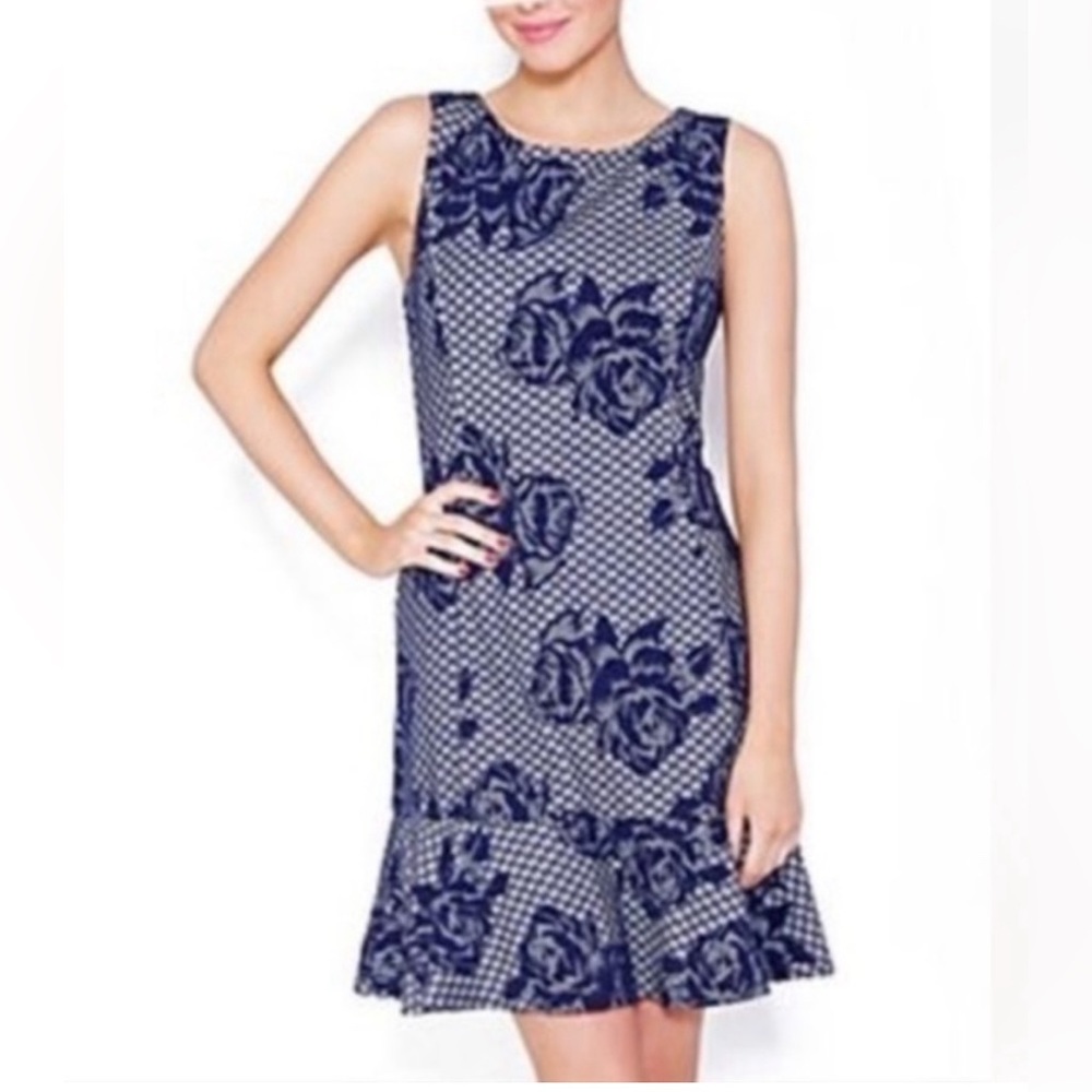 Betsey Johnson blue floral lace dress